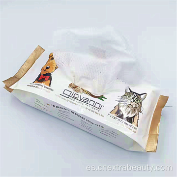 Toallitas húmedas diarias para perros con aroma a fibra de bambú